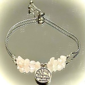 Libra Rose Quartz Zodiac Bracelet!
